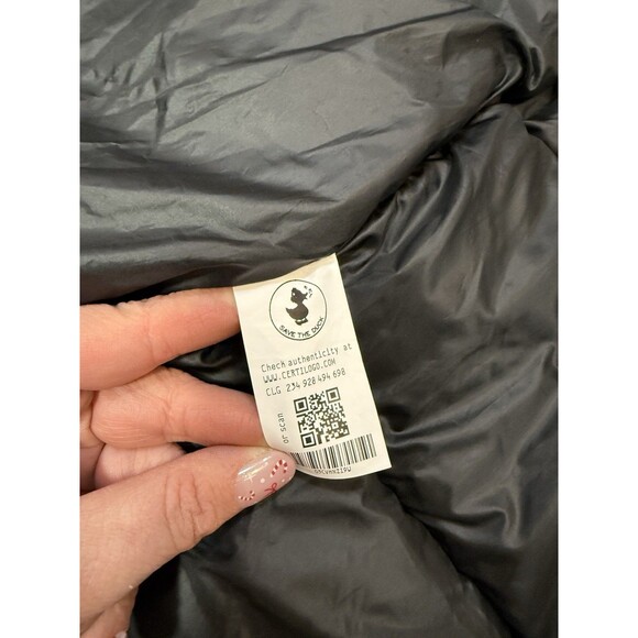 Save the Duck Petunia Black Puffer Jacket Drawstring Waist Women's 2/M NWT $448 - Picture 7 of 16